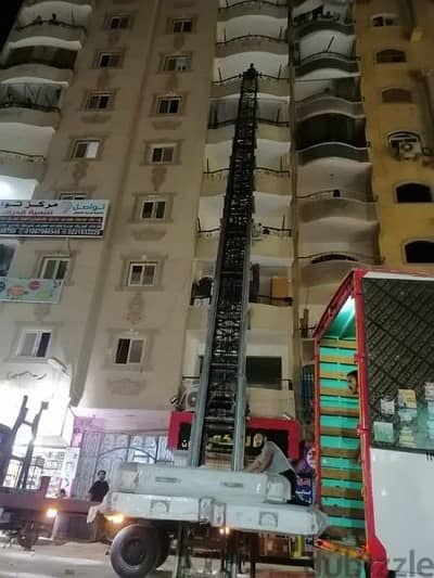 شركة الرحاب لنقل ورفع العفش، ونش رفع الاثاث، داخل الهرم