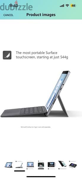 Microsoft Surface GO 3- 8 GB RAM- 128GB (Keyboard added) 1