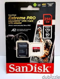 SanDisk Extreme Pro microSDXC UHS, SD 256 GB | كارت ميموري من سانديسك