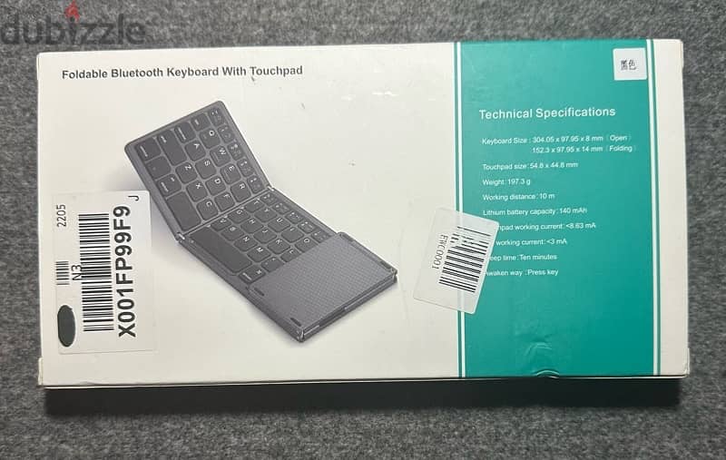 Mini Pocket Folding Keyboard Bluetooth with Touchpad 1