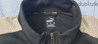 PUMA Full Zip Knit Track  Black and gray Men's XXL