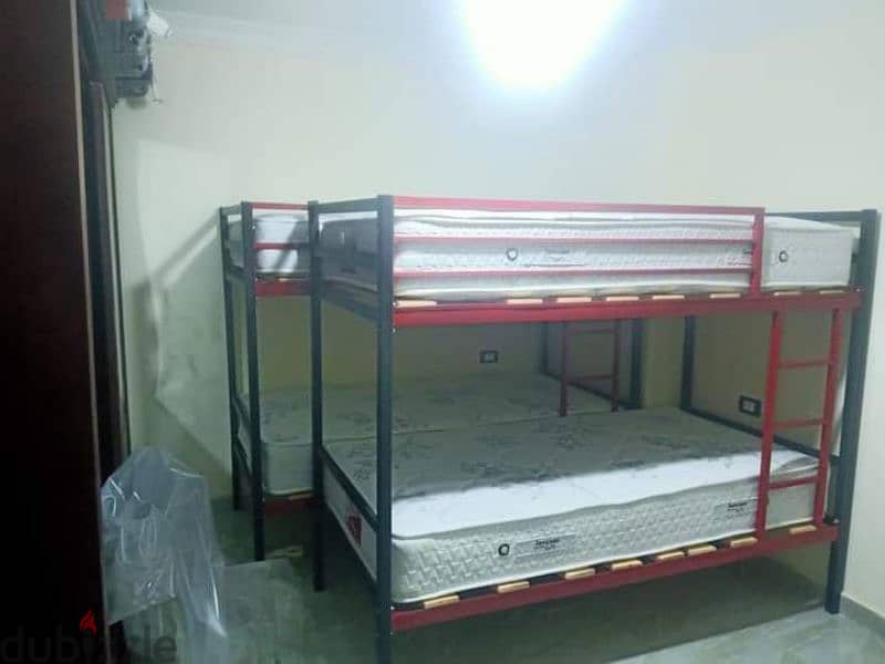 سرير حديد دورين متر فوق و متر تحت و متاح مقاسات اخري 4