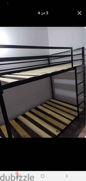 سرير حديد دورين متر فوق و متر تحت و متاح مقاسات اخري 19