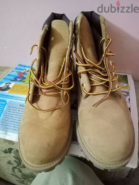 حذاء جلد طبيعى وارد إيطاليا  ماركة Timberland مقاس 37 3