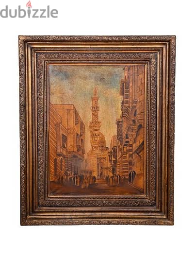 120 years old painting - Antique signed and dated oil painting- 1907