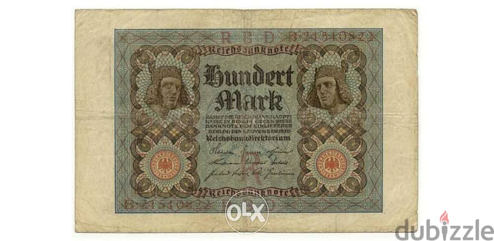 100 German Mark 100 years ago مائة مارك الماني منذ مائة عام لأعلي سعر 2