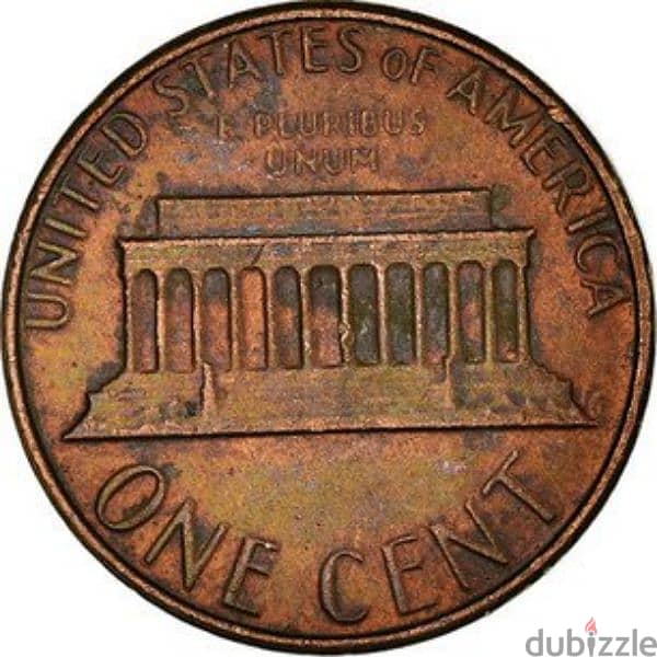 American 1 cent coin 1982 d 1