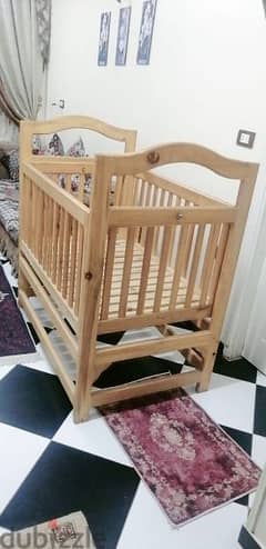 سرير اطفال كبير خشب ثابت لو متحرك مواليد لغاية ٧ سنوات 0