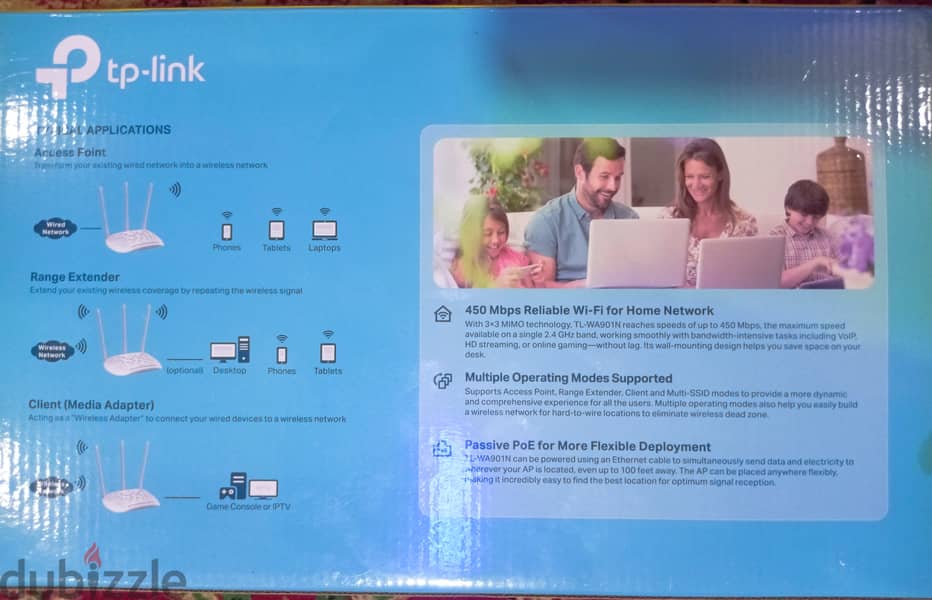 TP-link 450 Mbps Wireless N Access Point TL-WA901N | اكسس بوينت 901N 1