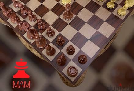 Wood grain chess شطرنج فائق الجودة MAM