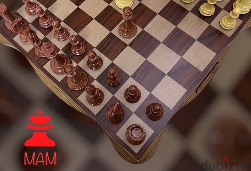 Wood grain chess شطرنج فائق الجودة MAM 0