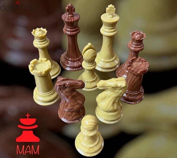 Wood grain chess شطرنج فائق الجودة MAM 1