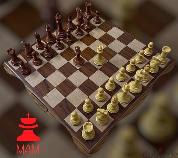 Wood grain chess شطرنج فائق الجودة MAM 2