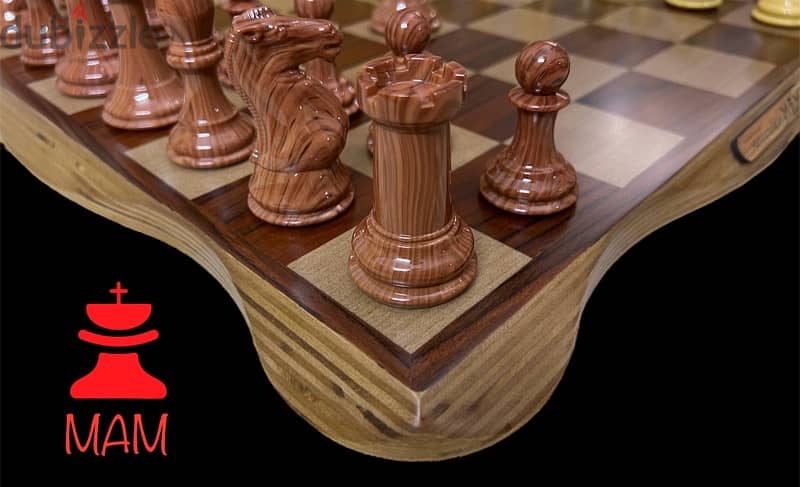 Wood grain chess شطرنج فائق الجودة MAM 4