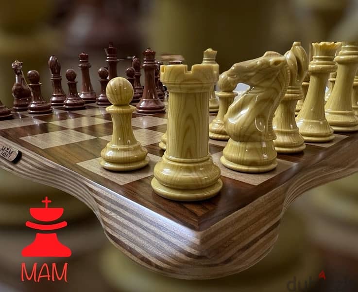 Wood grain chess شطرنج فائق الجودة MAM 5