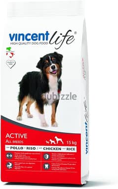 Vincent Life Active with chicken and rice 10 kg