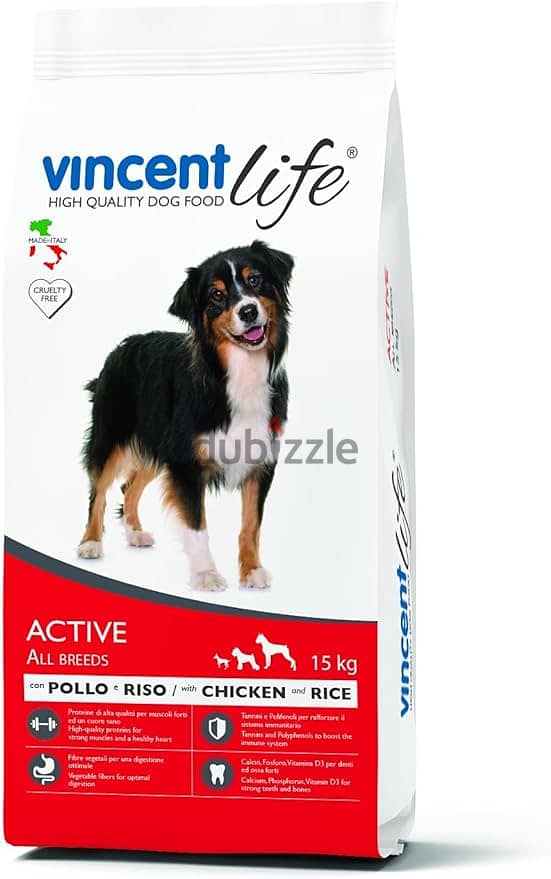 DRY FOOD Vincent Life Active with chicken and rice 10 kg 0