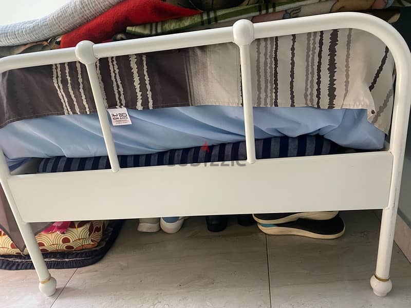 IKEA Steel Bed 90*200 white 4