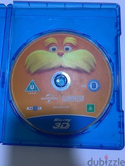 The lorax movie 3D BLU-RAY animation