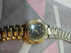 ساعة  اورينت ياباني اصلي مطليه بالذهب الفولاذ  عيار ٢٢ مقاوم للصدأ 0