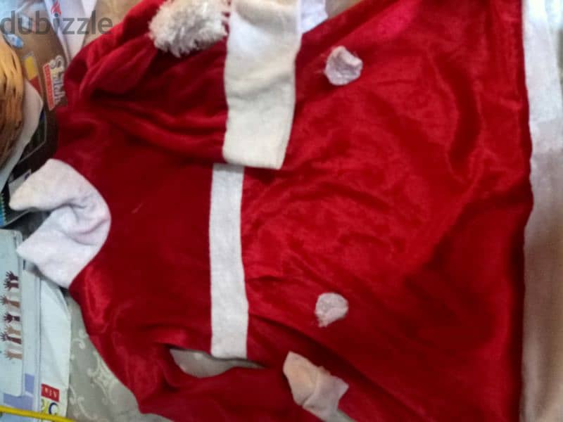 فستان اطفال بابا نويل بالطاقيه 1