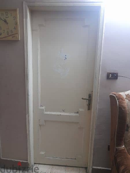 باب غرفة خشب بدون حلق 0