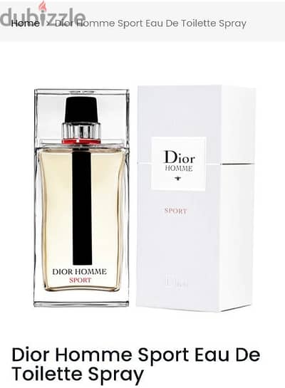 Dior Homme Sport Eau De Toilette Spray 100ml عطر فرنسى اصلى