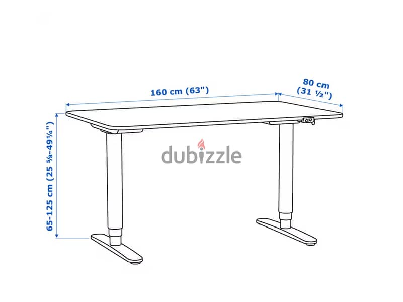 IKEA BEKANT Sit/Stand Desk - مكتب ايكيا 4