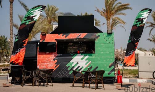 عربية طعام متنقلة - بدون موتور ( Food Truck )