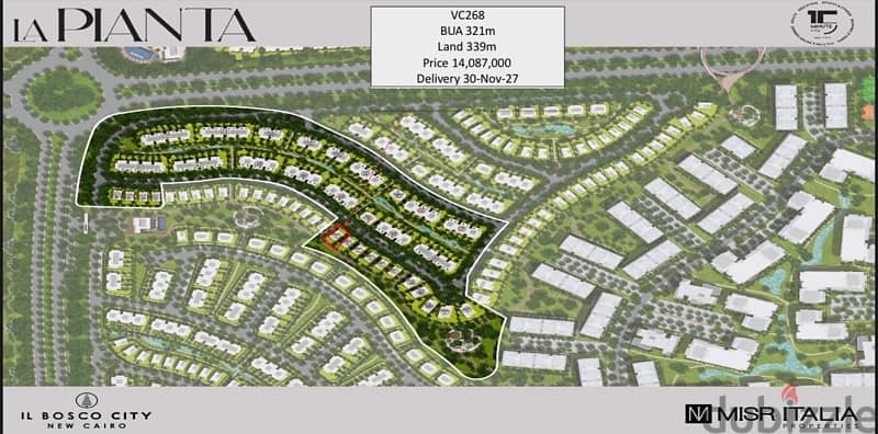 Standalone Villa 321 meters for sale at il Bosco City, Mostakbal City ...