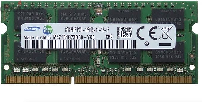 للبيع  DDR3-PC3L-12800s ذاكرة رام 8 جيجابايت سامسونج، سعة 8.0 0