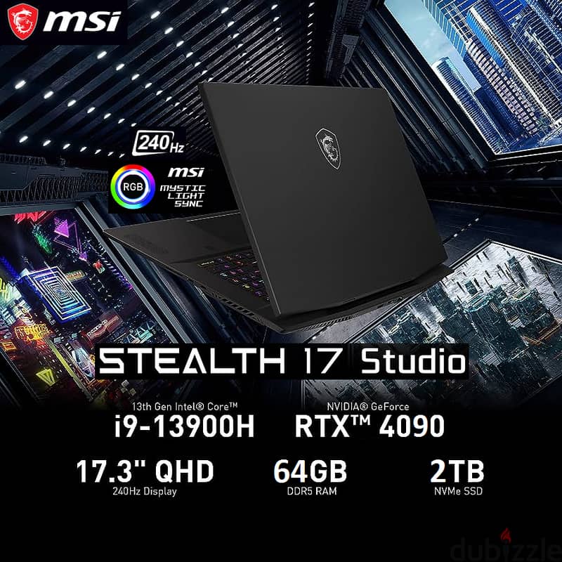 MSI Stealth 17 Studio / Core i9-13900H / RTX 4090 / 64GB / 2TB SSD 0