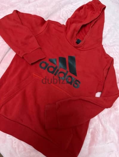 Boys red adidas clearance hoodie