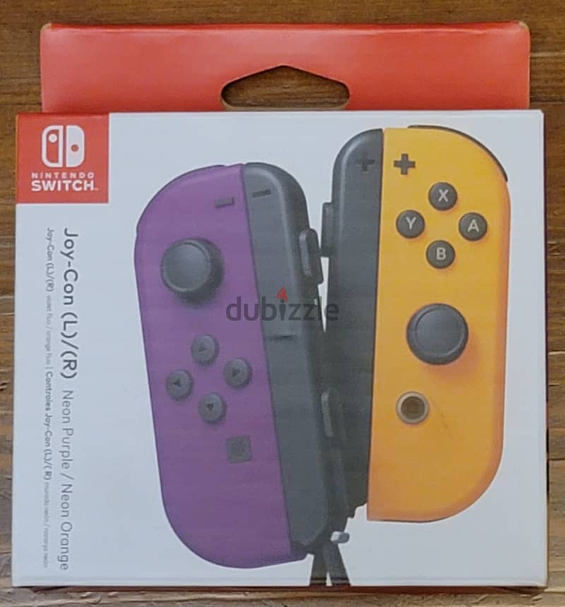 Nintendo Switch Neon Purple/ Neon Orange Joy-Con (L-R) New Sealed 0