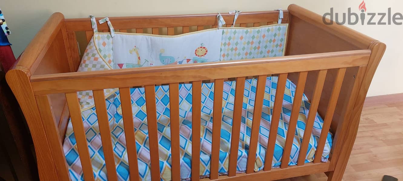 MotherCare Baby Bed with Mattress 8
