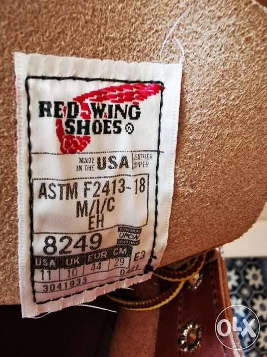 USA Redwing Safety half boot 44 1