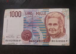 1000 & 10000 old italian lire currency