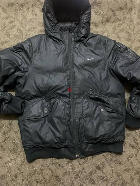 Nike Black Puffer Padded Coat with Hood size L-XL 0