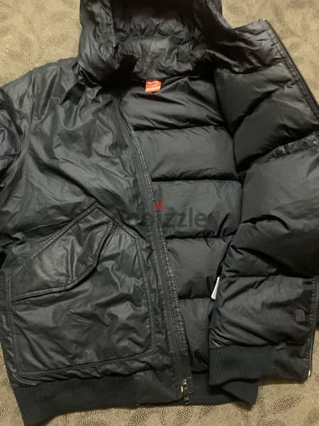 Nike Black Puffer Padded Coat with Hood size L-XL 3