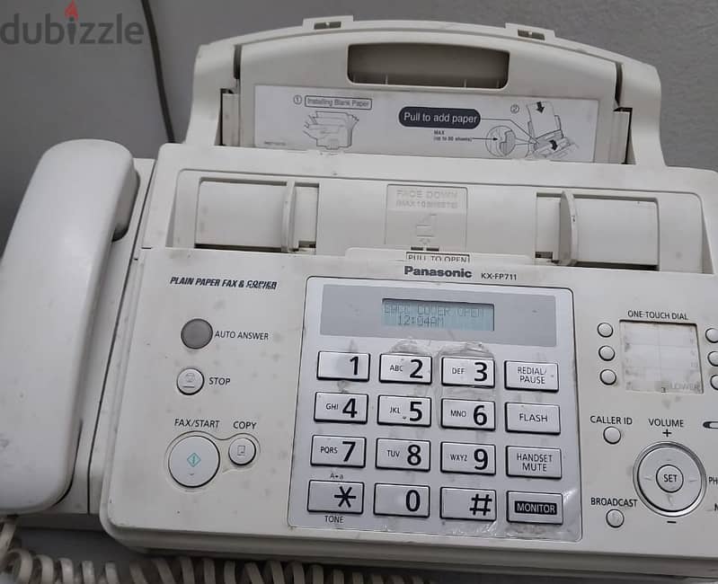 للبيع جهاز فاكس باناسونك اصلى  Panasonic Fax  بسعر 450جم 2