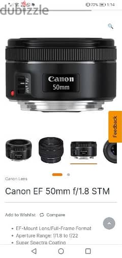 Canon EOS 250D  DSLR with 50m 1.8 lens 0