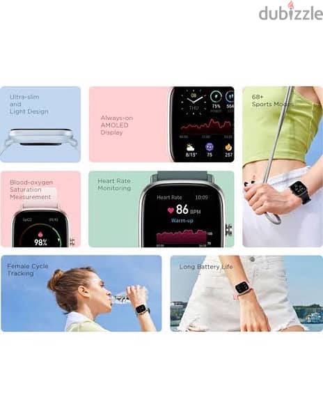 T/01000770282 Smart Watch Amazfit GTS 2 Mini ساعه سمارت واتش 7