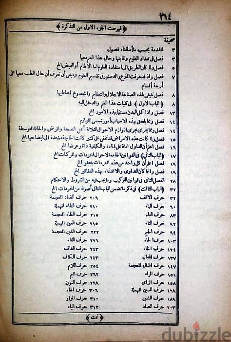 كتاب تذكرة داوود - المطبعة العثمانية " من نوادر الكتب " وبحالة متحفية 6