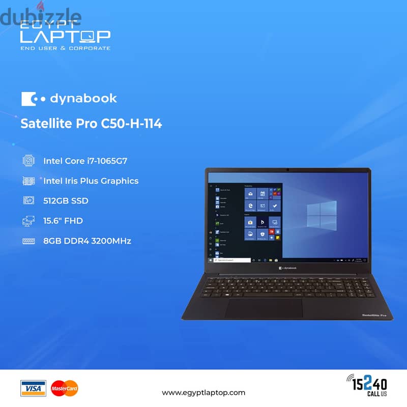 Dynabook Satellite Pro C50-H-114 Intel i7-1065G7 512GB SSD 8GB لابتوب 5