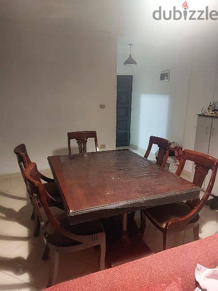 dinning table and buffet from wood and plexi 1