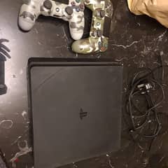 Playstation 4 slim with 2 controllers (with protector) with charger 0