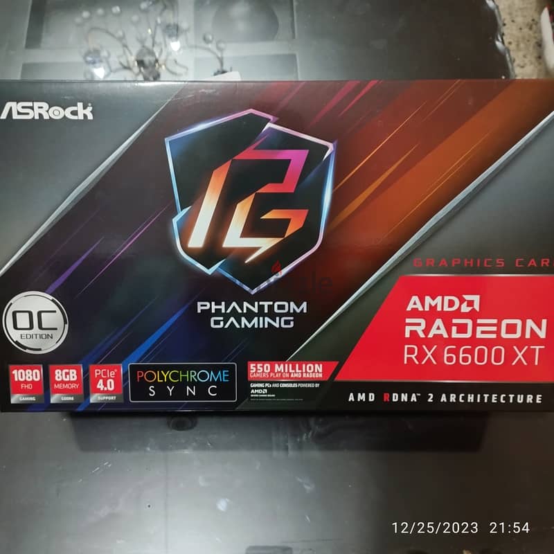 ASRock RX 6600 XT Phantom Gaming D 8GB OC 1