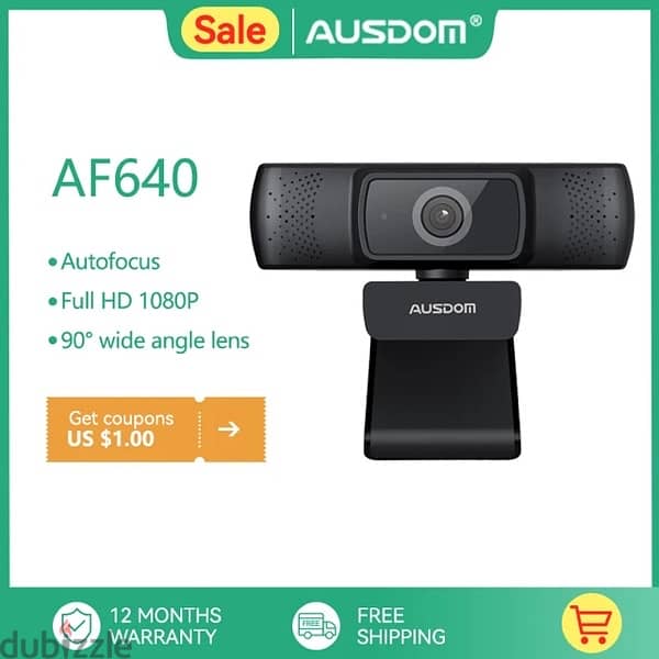 Ausdom FHD 1080p webcam 0