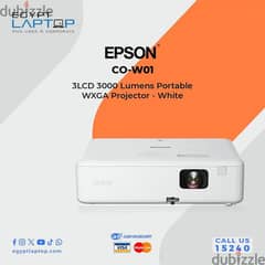 Epson CO-W01 3LCD 3000 Lumens Portable WXGA Projector بروجكتور 0