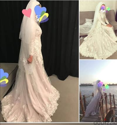 Wedding dress with details جيبير مستورد